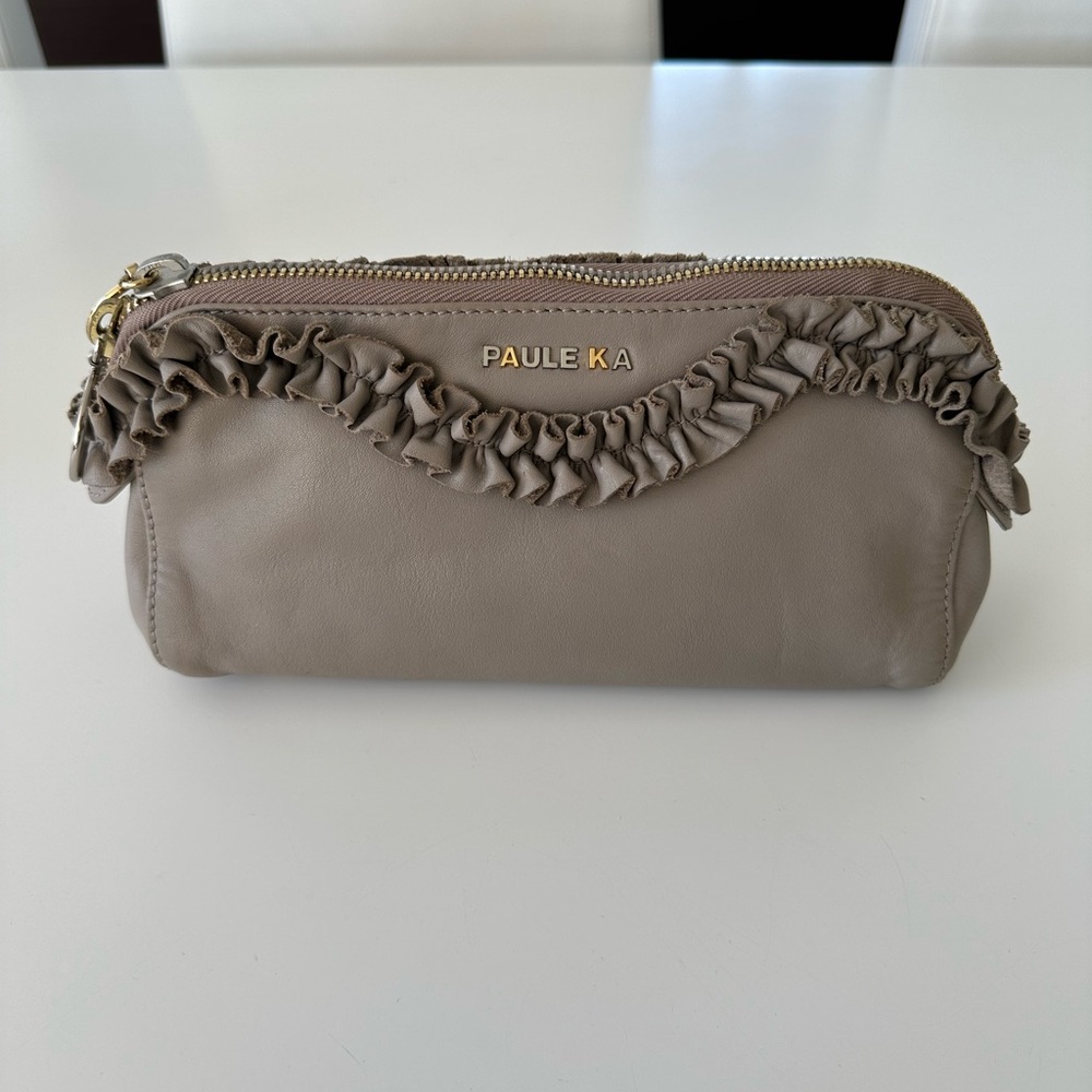 PAULE KA Taupe Clutch